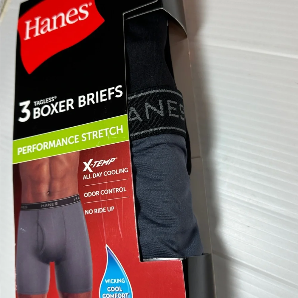 NWT 3PK Hanes Boxer Briefs 2XL